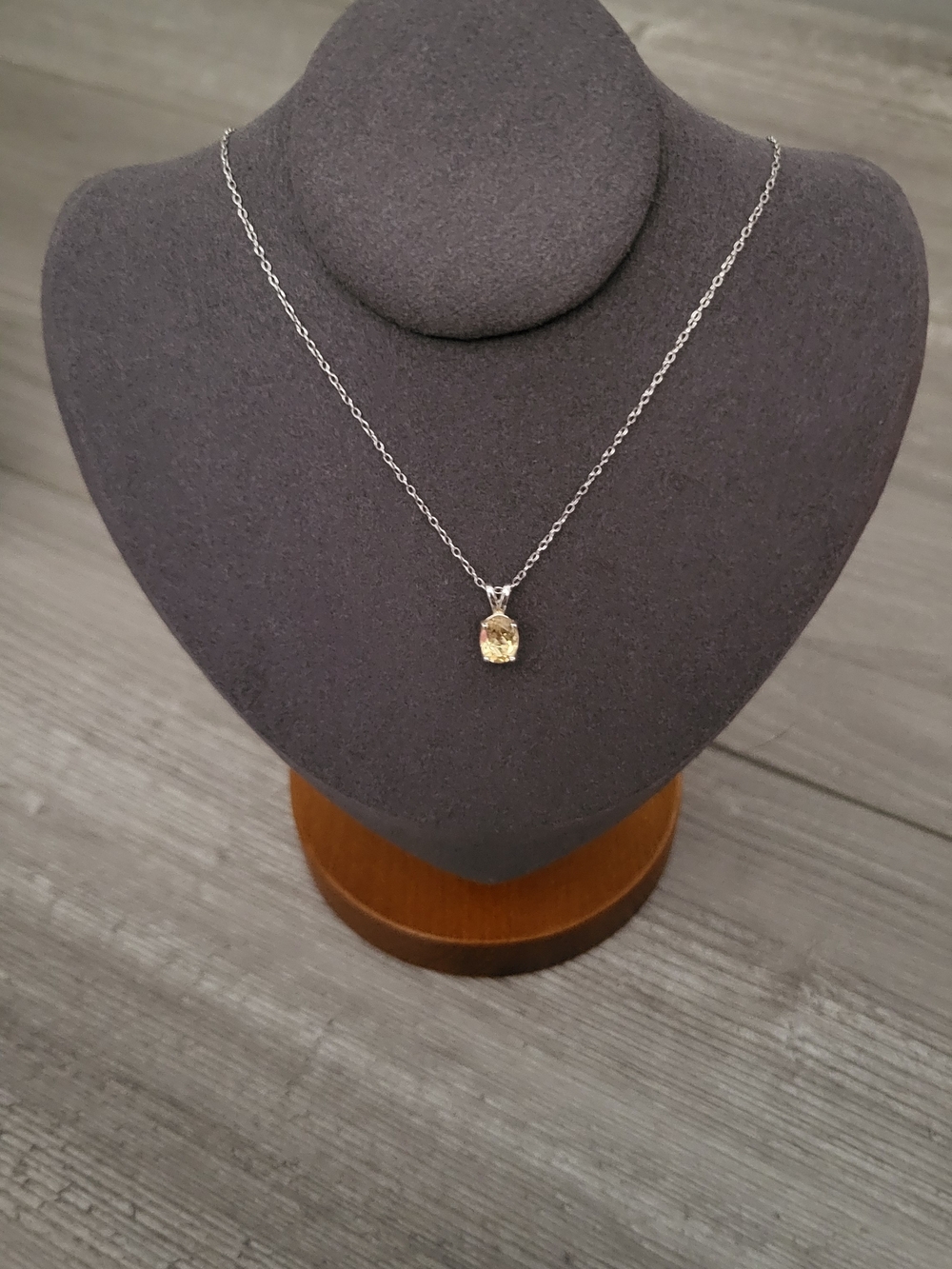 Sterling Silver 925 Necklace with Genuine Yellow Citrine Pendant